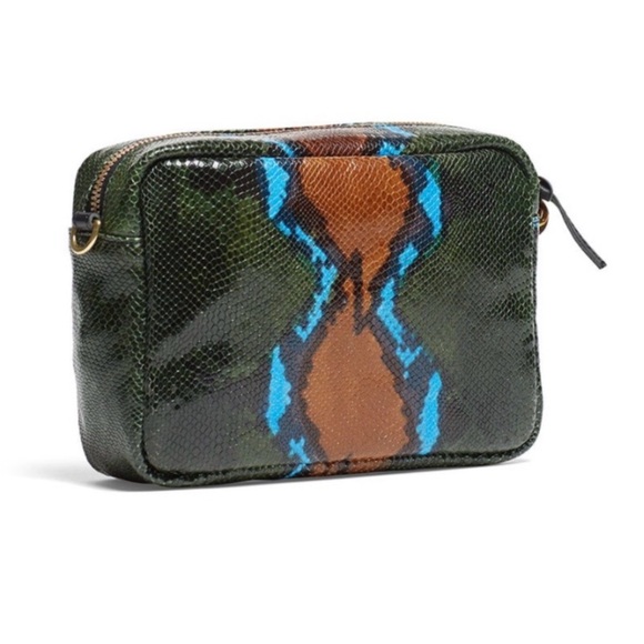 Clare V. Vivier Midi Sac in evergreen snake stripes - Picture 4 of 13